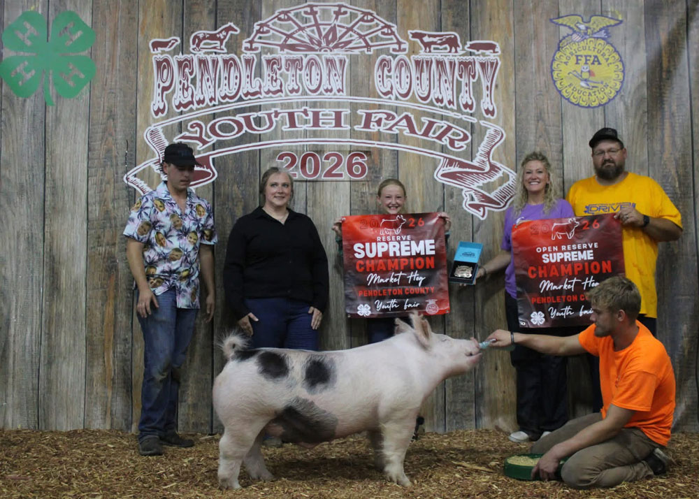 2026 Pendleton County Youth Fair Reserve Supreme Champion Market Hog